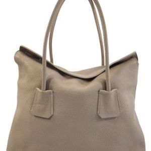 Burberry Baynard Tote Beige Leather Satchel